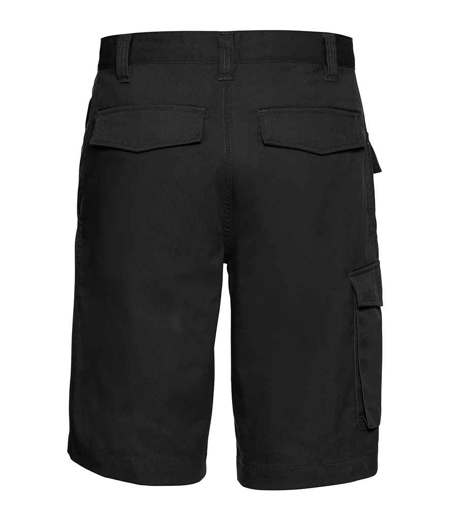 Russell Athletic Workwear Poly/Cotton Shorts - Black