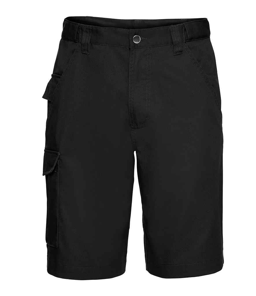 Russell Athletic Workwear Poly/Cotton Shorts - Black