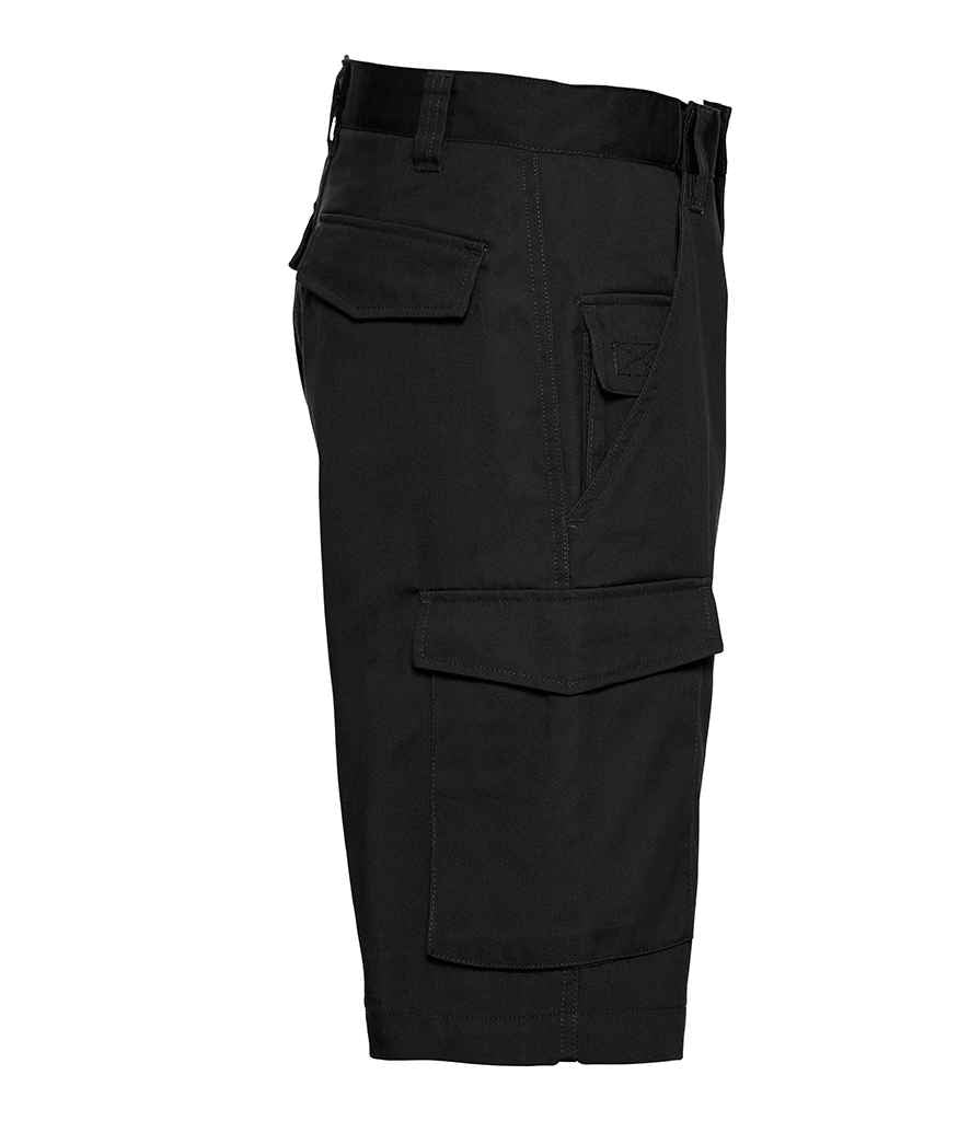 Russell Athletic Workwear Poly/Cotton Shorts - Black
