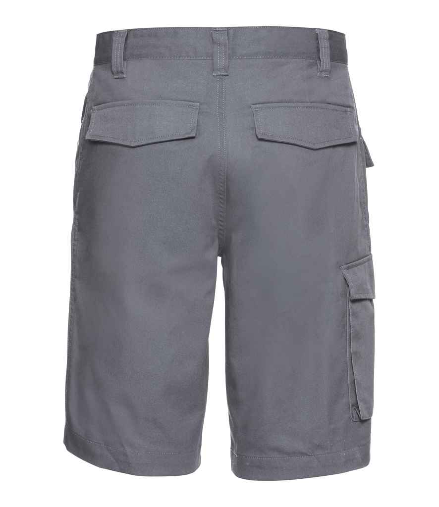 Russell Athletic Workwear Poly/Cotton Shorts - Convoy Grey