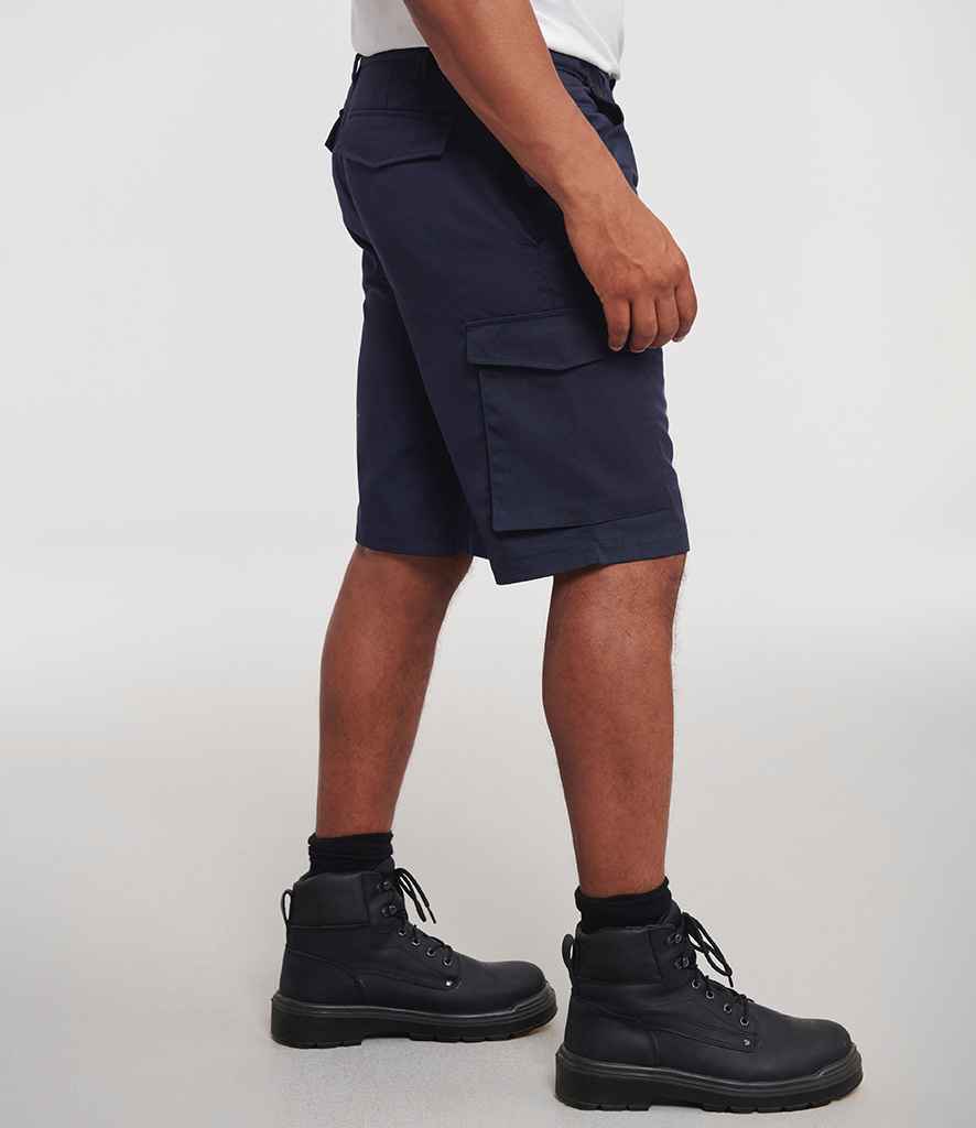 Russell Athletic Workwear Poly/Cotton Shorts - French Navy