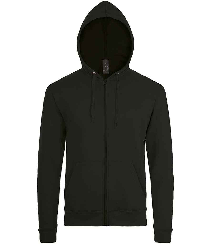 SOL'S Stone Zip Hooded Sweatshirt - Black