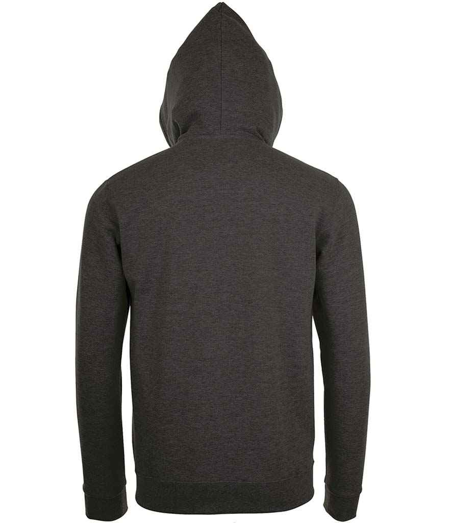 SOL'S Stone Zip Hooded Sweatshirt - Charcoal Marl