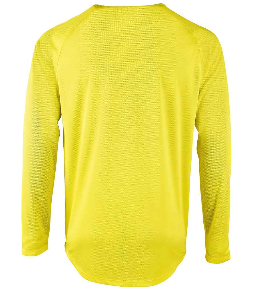 SOL'S Sporty Long Sleeve Performance T-Shirt - Neon Yellow