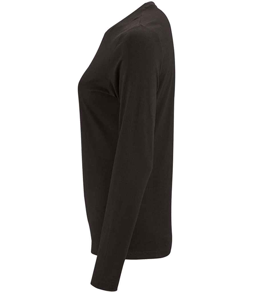 SOL'S Ladies Imperial Long Sleeve T-Shirt - Deep Black