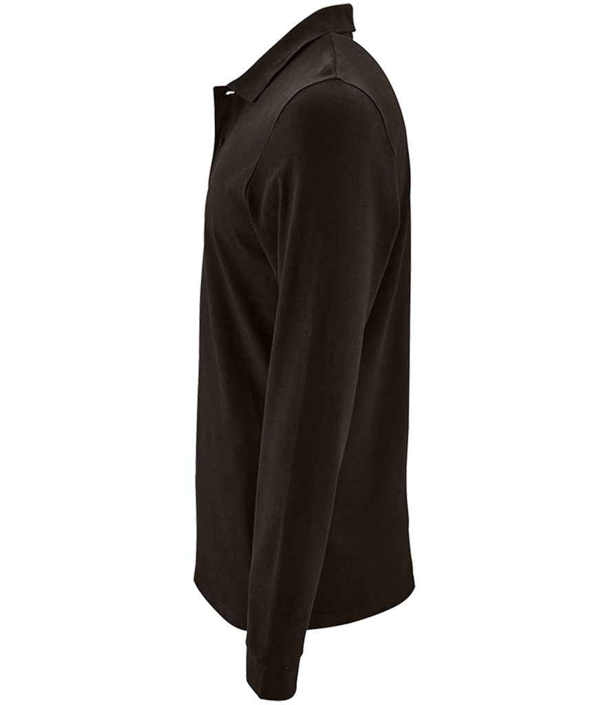 SOL'S Perfect Long Sleeve Piqué Polo Shirt - Black