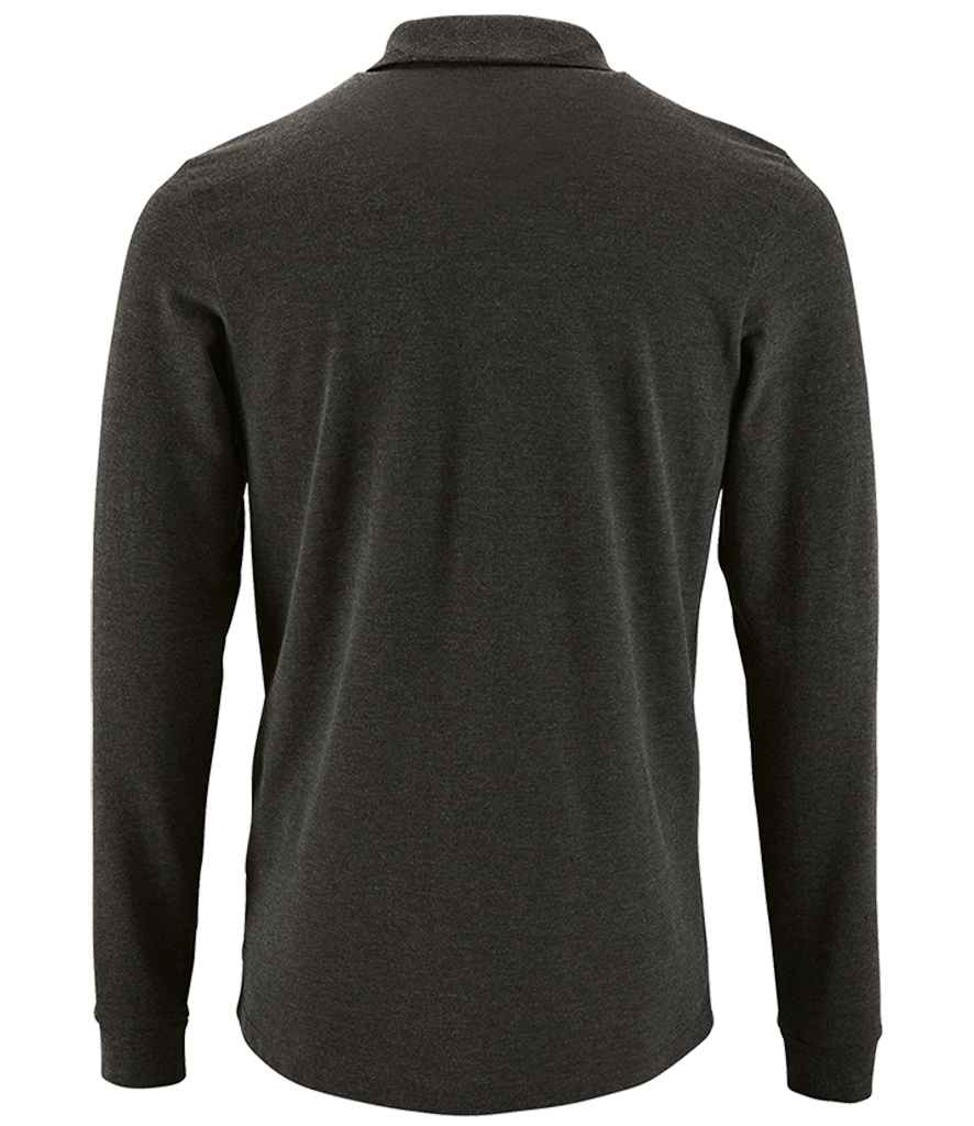 SOL'S Perfect Long Sleeve Piqué Polo Shirt - Charcoal Marl
