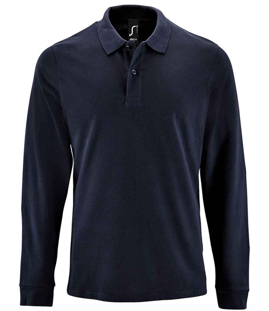SOL'S Perfect Long Sleeve Piqué Polo Shirt - French Navy