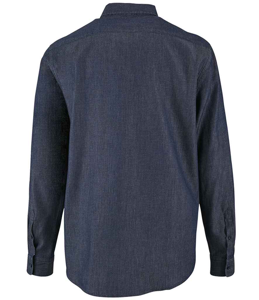 SOL'S Barry Long Sleeve Denim Shirt - Denim Brut