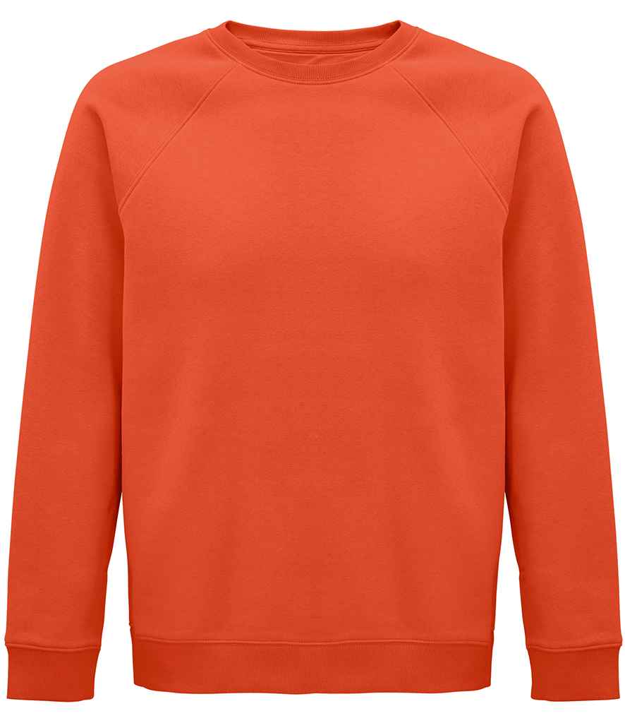 SOL'S Unisex Space Organic Raglan Sweatshirt - Burnt Orange