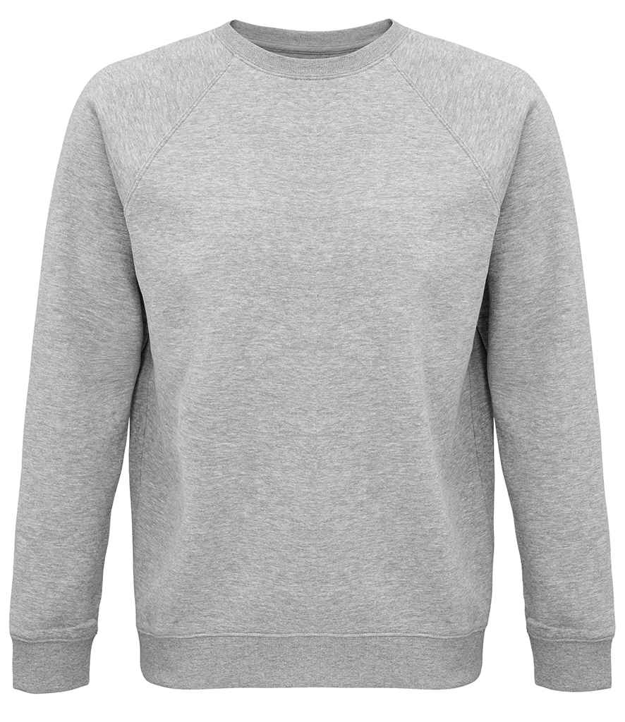 SOL'S Unisex Space Organic Raglan Sweatshirt - Grey Marl