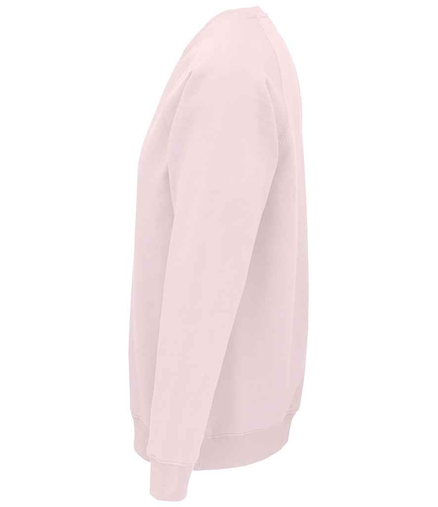 SOL'S Unisex Space Organic Raglan Sweatshirt - Pale Pink