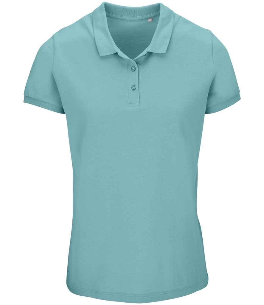 SOL'S Ladies Planet Organic Piqué Polo Shirt - Pool Blue