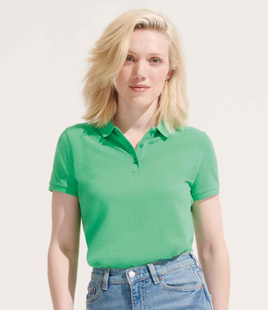 SOL'S Ladies Planet Organic Piqué Polo Shirt - Spring Green