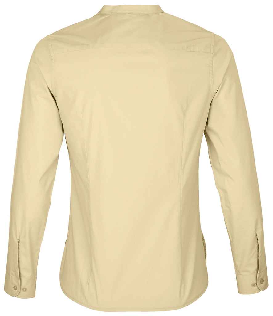 NEOBLU Ladies Bart Mao Collar Long Sleeve Poplin Shirt - Beige