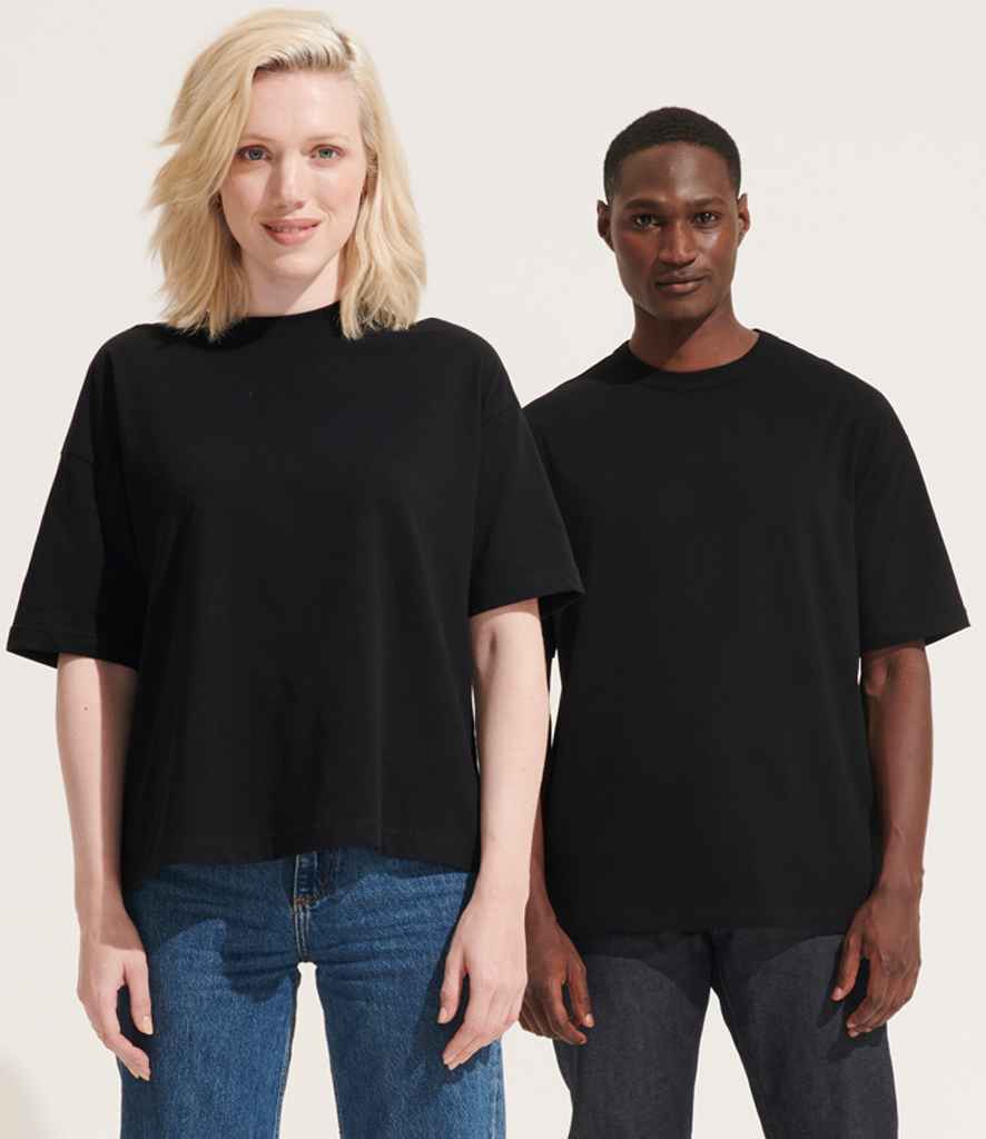 SOL'S Boxy Oversized Organic T-Shirt - Deep Black