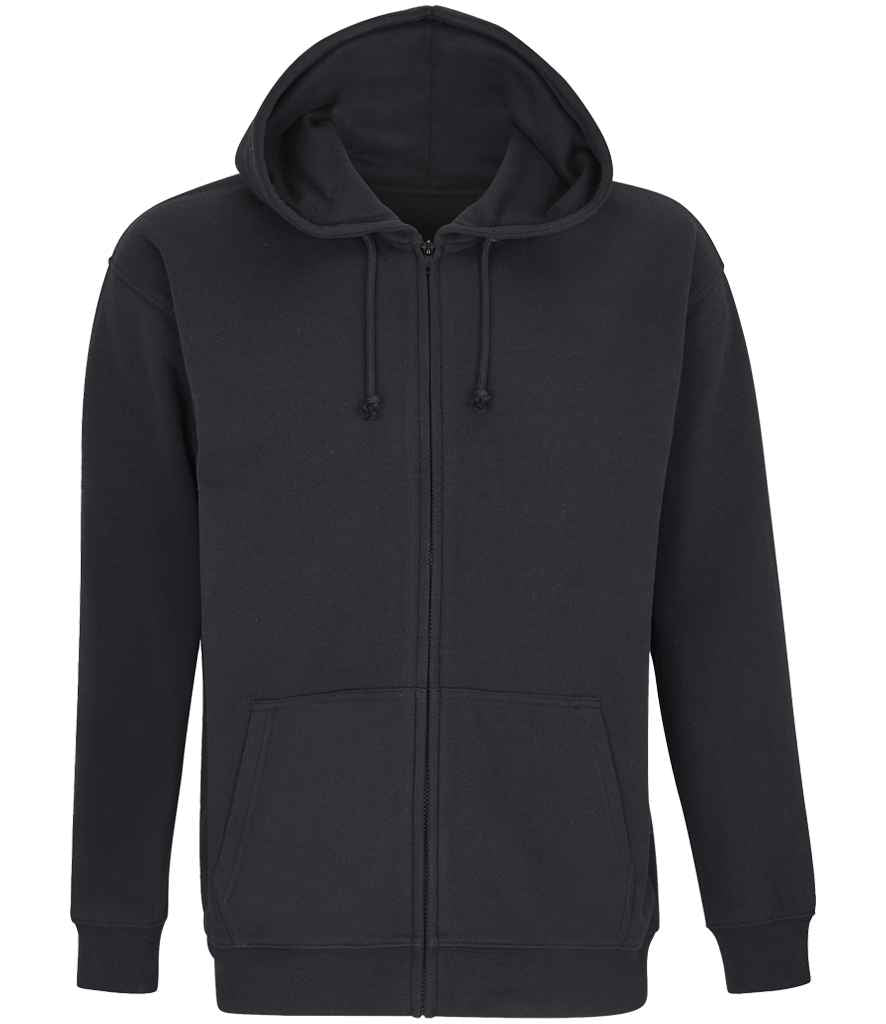 SOL'S Unisex Carter Full Zip Hoodie - Black