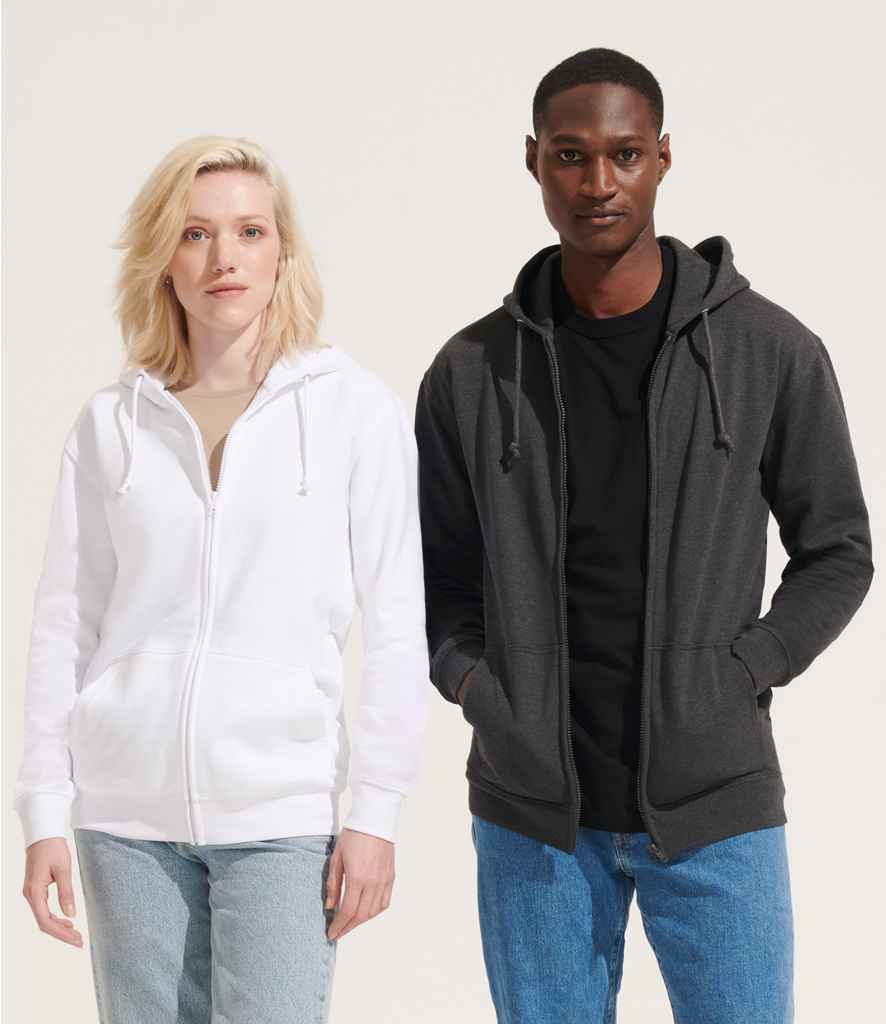 SOL'S Unisex Carter Full Zip Hoodie - White