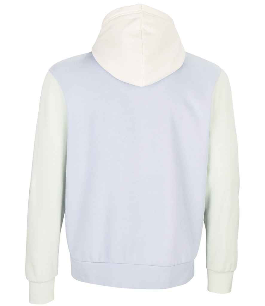 SOL'S Unisex Collins Organic Contrast Hoodie - Creamy Blue