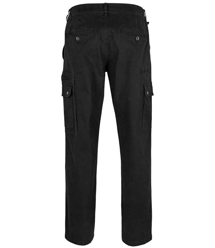 SOL'S Docker Stretch Cargo Trousers - Black