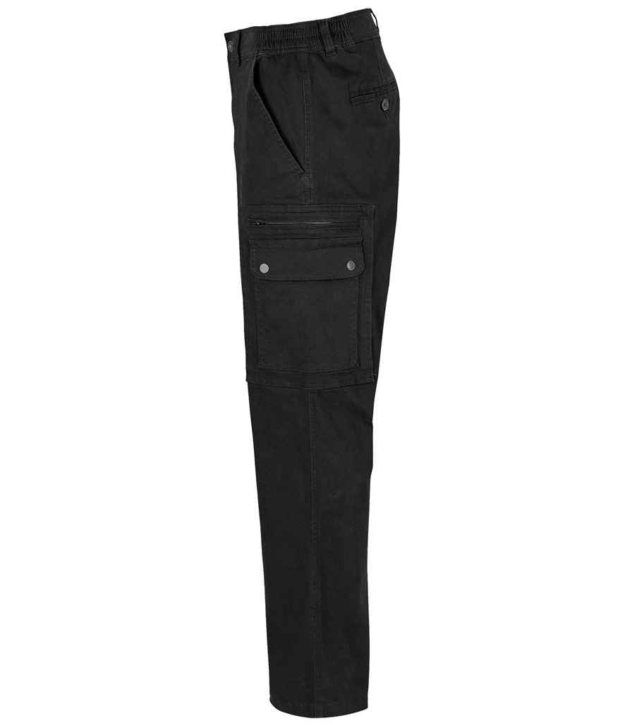 SOL'S Docker Stretch Cargo Trousers - Black