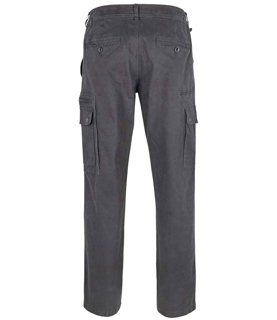 SOL'S Docker Stretch Cargo Trousers - Dark Grey