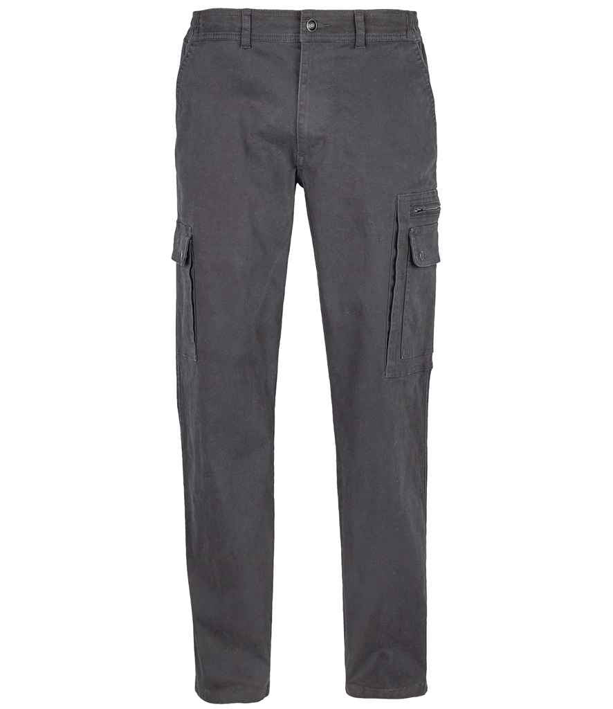 SOL'S Docker Stretch Cargo Trousers - Dark Grey