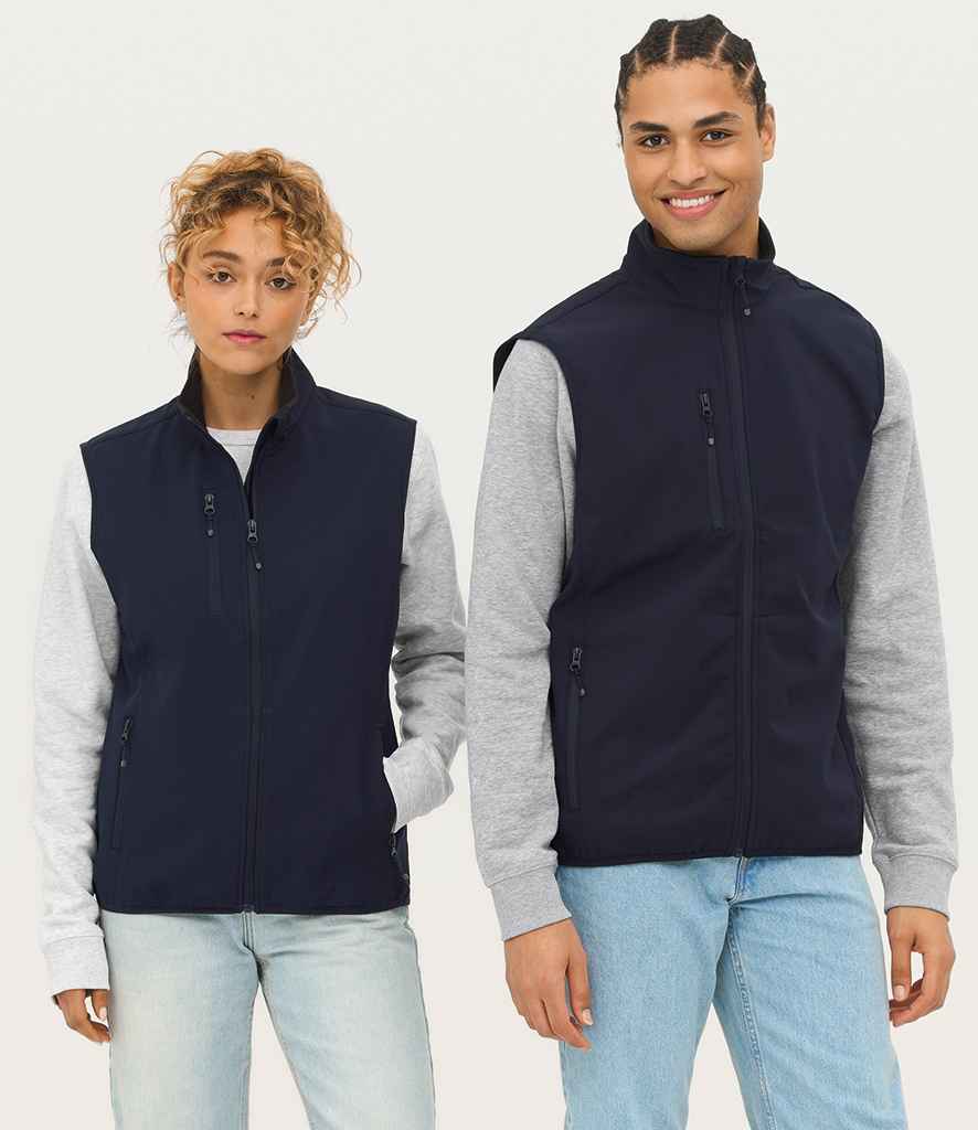 SOL'S Ladies Falcon Recycled Soft Shell Bodywarmer - Abyss Blue