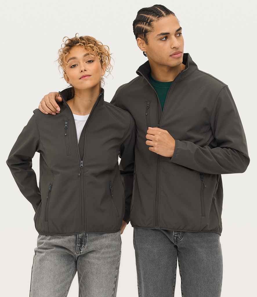 SOL'S Ladies Falcon Recycled Soft Shell Bodywarmer - Charcoal