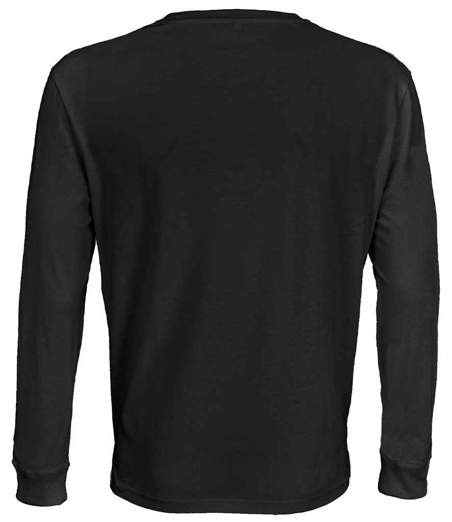 SOL'S Unisex Pioneer Long Sleeve T-Shirt - Deep Black