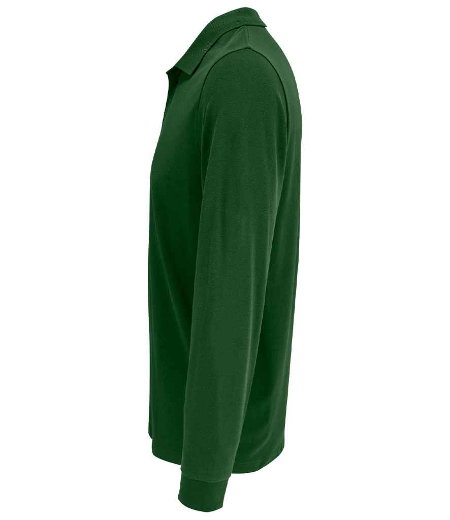 SOL'S Unisex Prime Long Sleeve Piqué Polo Shirt - Bottle Green