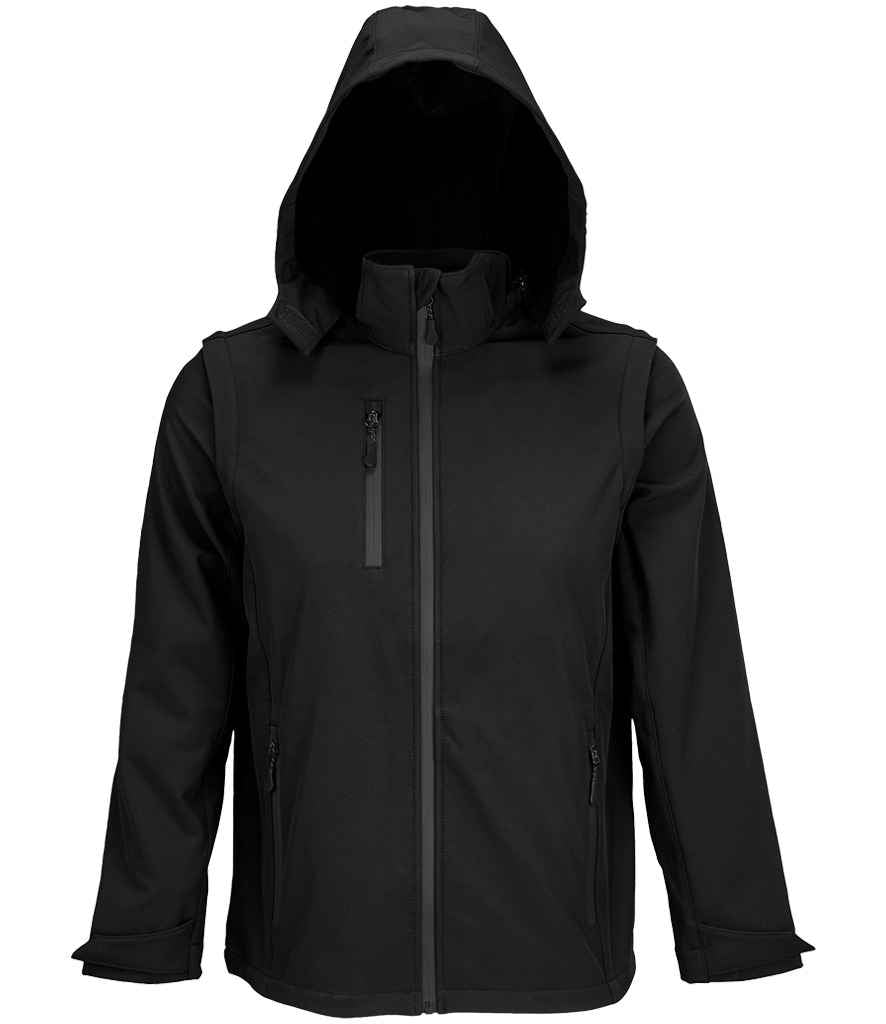 SOL'S Unisex Falcon 3-in-1 Soft Shell Jacket - Black