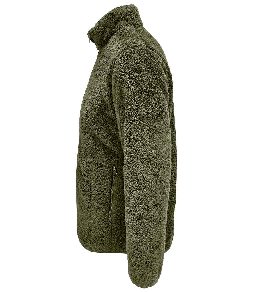 SOL'S Unisex Finch Fluffy Jacket - Army