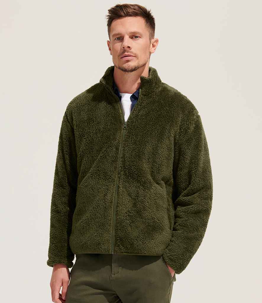 SOL'S Unisex Finch Fluffy Jacket - Army
