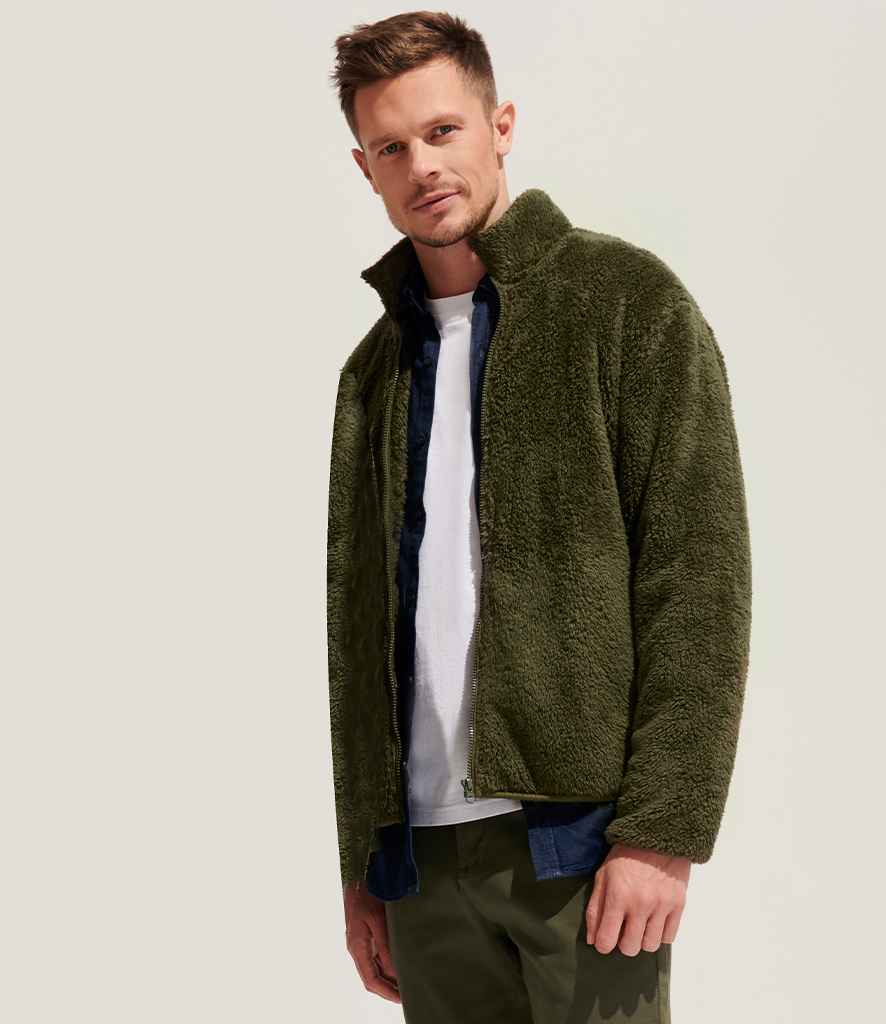 SOL'S Unisex Finch Fluffy Jacket - Army