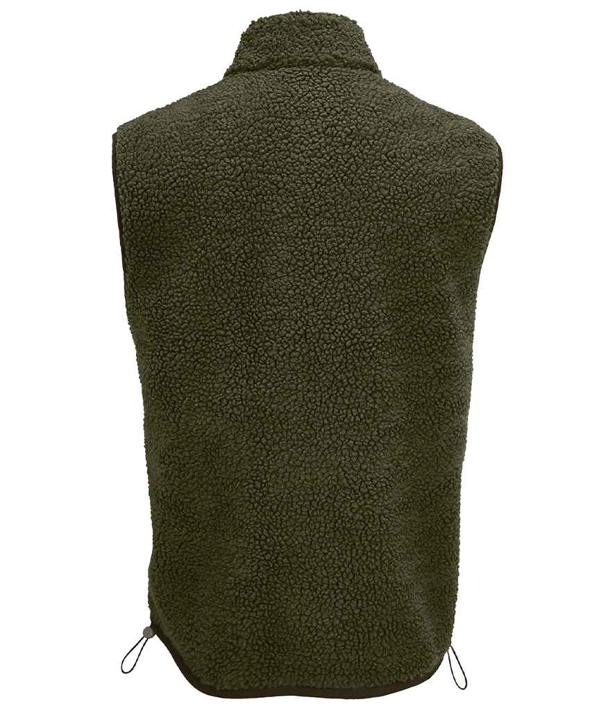 SOL'S Unisex Fury Sherpa Bodywarmer - Army/Dark Army