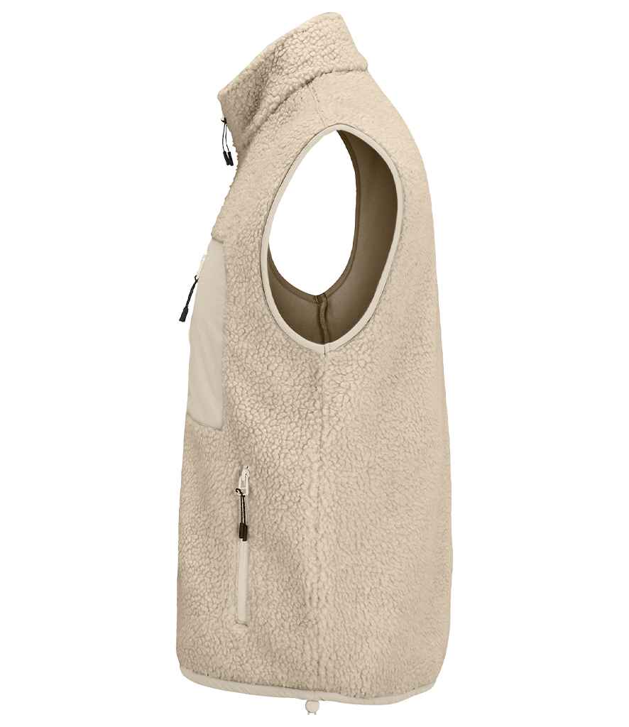 SOL'S Unisex Fury Sherpa Bodywarmer - Shear Beige/Beige