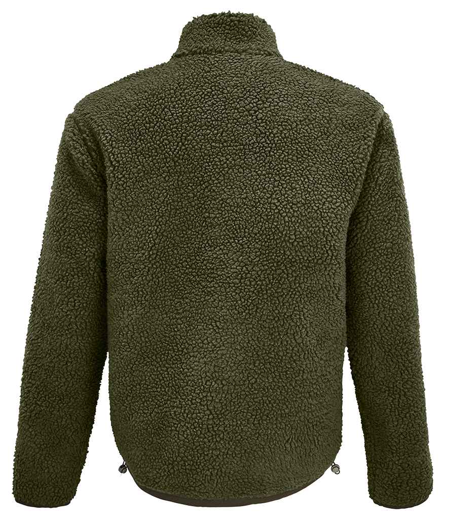 SOL'S Unisex Fury Sherpa Jacket - Army/Dark Army