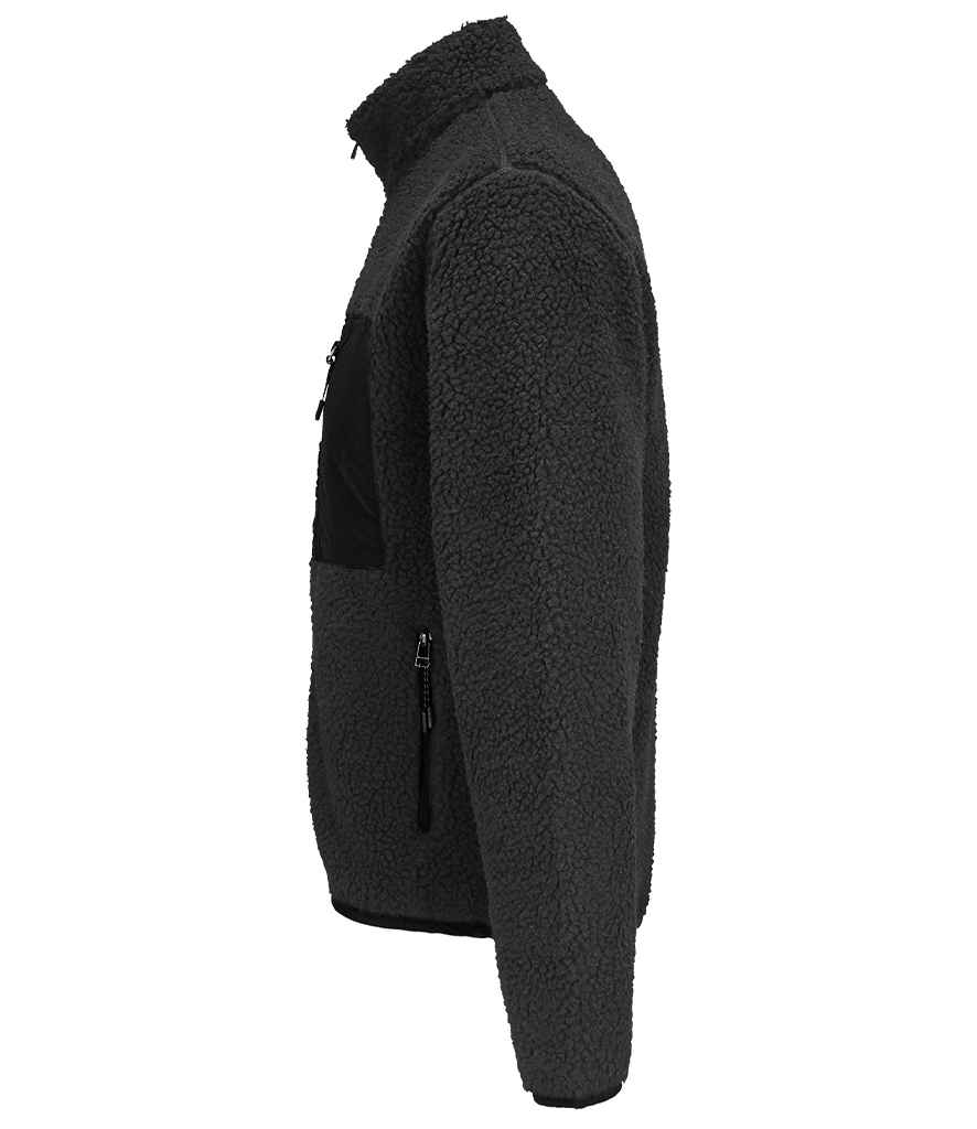 SOL'S Unisex Fury Sherpa Jacket - Carbon Grey/Black