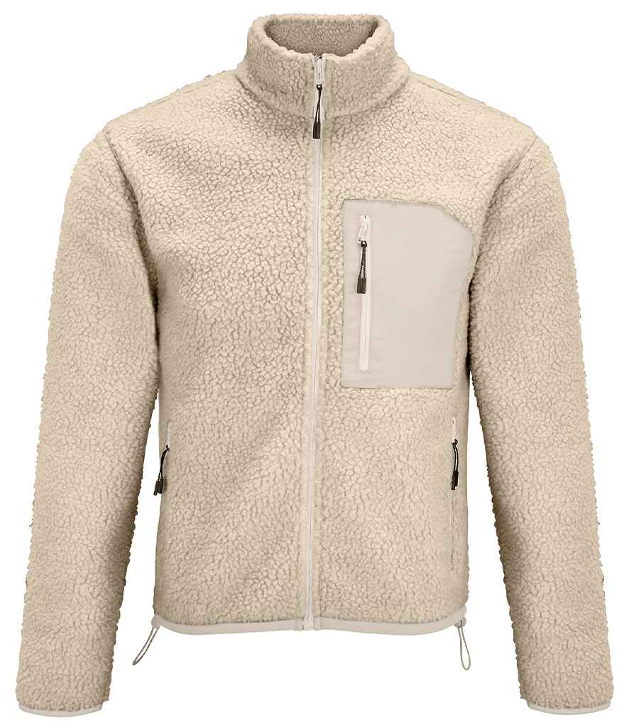 SOL'S Unisex Fury Sherpa Jacket - Shear Beige/Beige