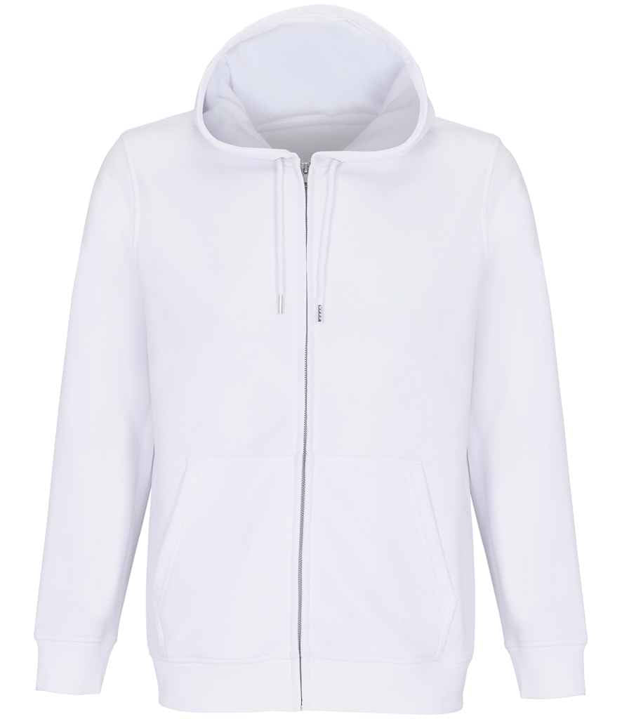 SOL'S Unisex Calipso Eco Friendly Full Zip Hoodie - White