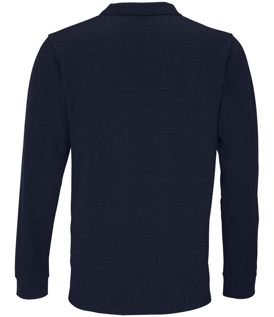 SOL'S Unisex Planet Long Sleeve Piqué Polo Shirt - French Navy