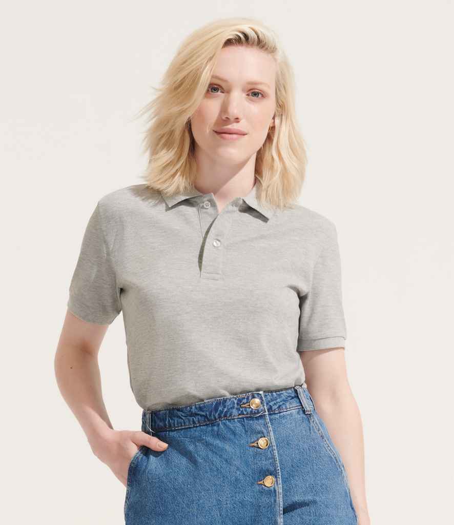 SOL'S Unisex Pegase Piqué Polo Shirt - Grey Marl