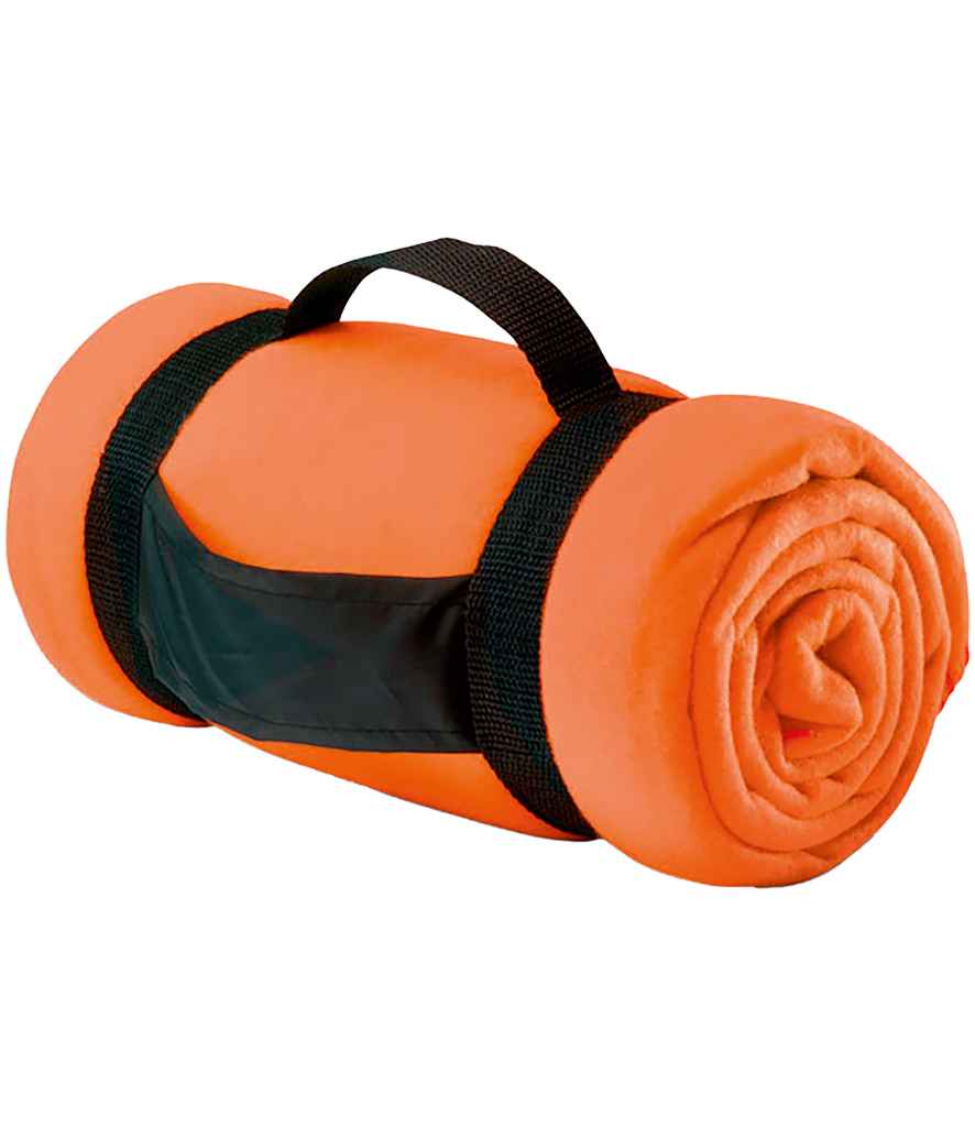 SOL'S Stavenger Plaid Fleece Blanket - Bright Orange