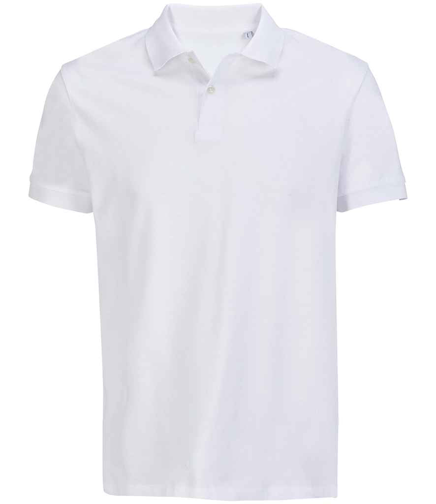 SOL'S Unisex Pacific Twin Piqué Polo Shirt - White