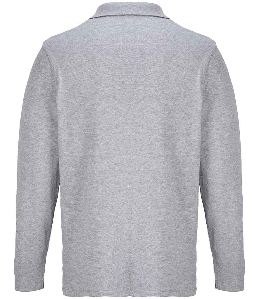 SOL'S Unisex Pacific Long Sleeve Piqué Polo Shirt - Grey Marl