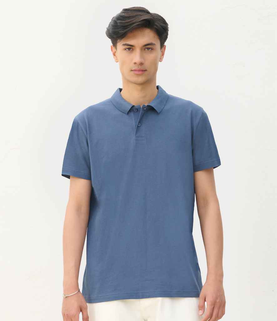SOL'S Unisex Pulse Twin Piqué Polo Shirt - Denim