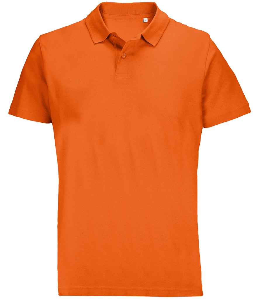 SOL'S Unisex Pulse Twin Piqué Polo Shirt - Orange