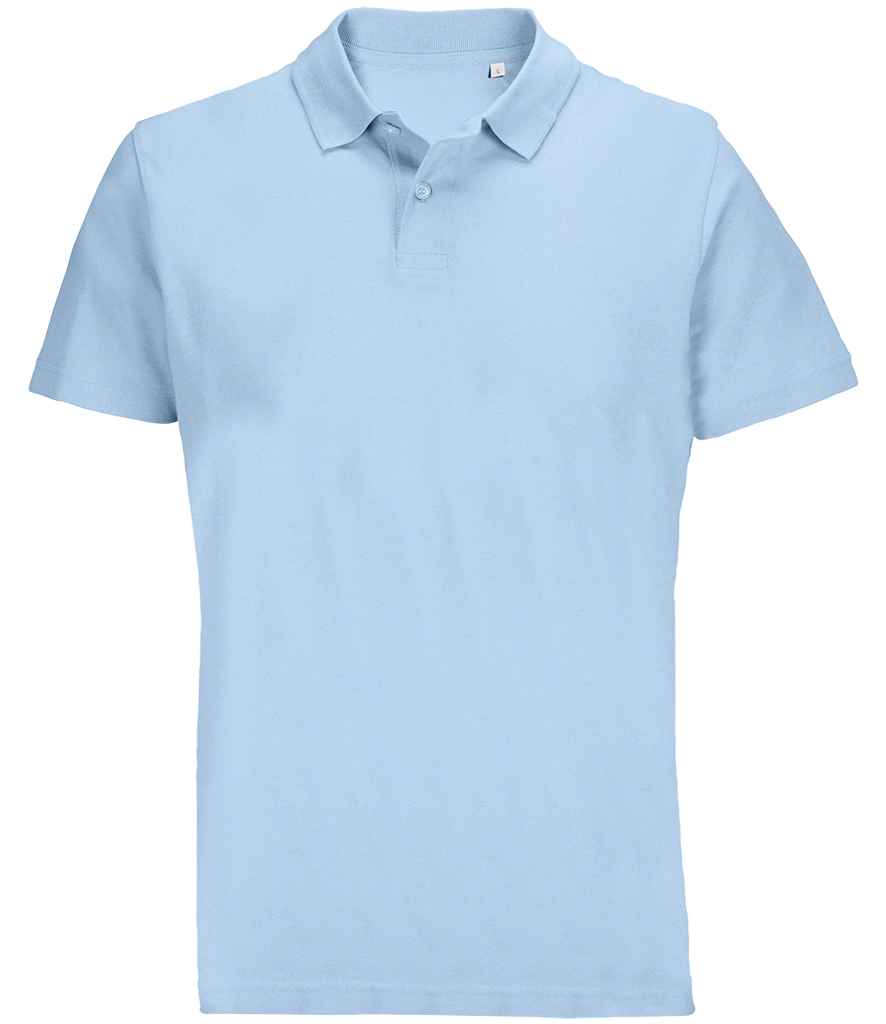 SOL'S Unisex Pulse Twin Piqué Polo Shirt - Sky Blue