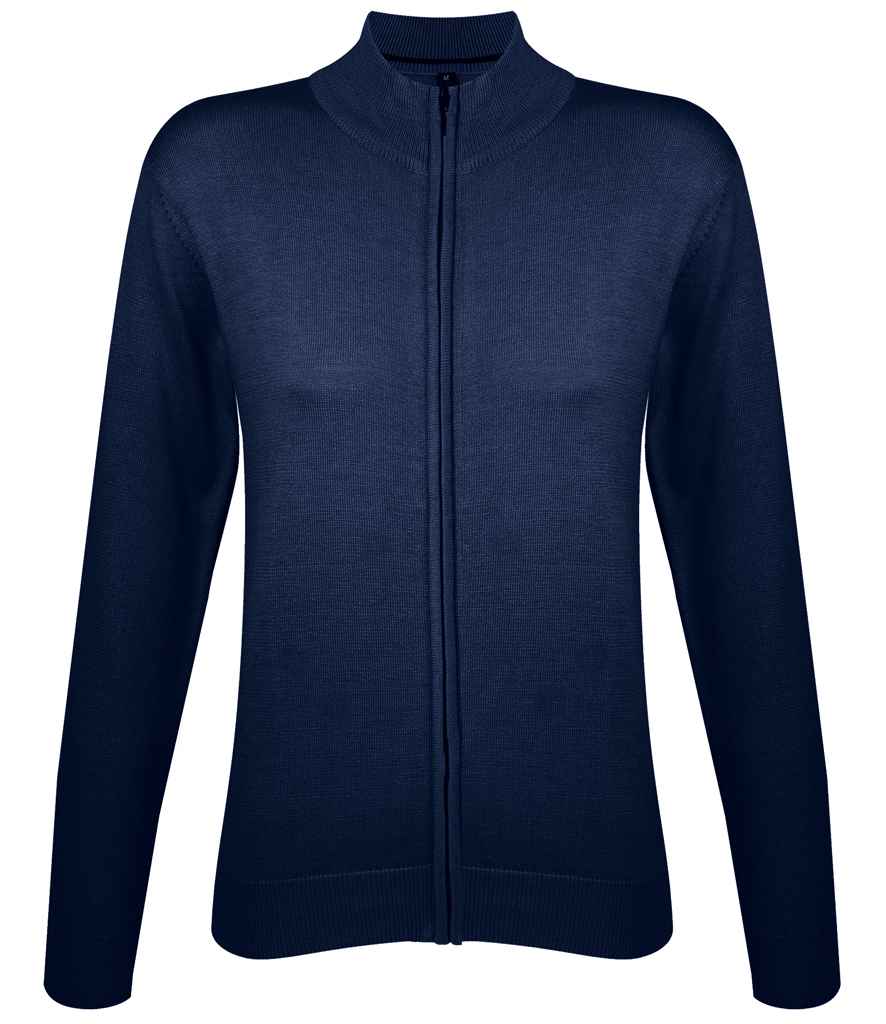 SOL'S Ladies Gordon Full Zip Cotton Acrylic Cardigan - Navy